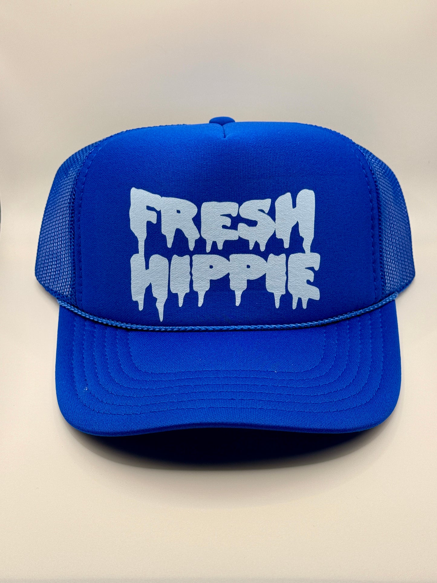 Hippie Trucker Blue and White